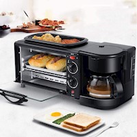 Máquina de desayuno Multifuncional  horno cafetera y freidora