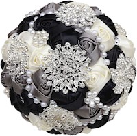 Ramo de flores artificiales negro y marfil Sharebeauty