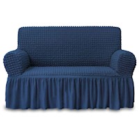 Funda para sofá, 1 pieza, con falda estilo campestre.