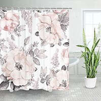 Cortinas de baño  72x72" flores calidas