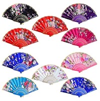Lee-buty Ventiladores plegables de mano de bambú abanicos