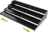 Jojocross 4 niveles para gabinete, (paquete de 1, negro)