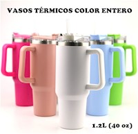 Vaso Térmico de Acero Inoxidable Portable 1200ml con Asa y Sorbete