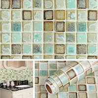 vinilo autoadhesivo para pared tipo Azulejos (15.8 x 78.8")