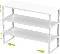 Jojocross estante de mostrador ajustable,3 paquetes en blanc