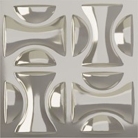 Panel decorativo de pared 3D con efecto cromo brillante