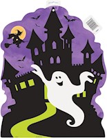 Unique Haunted Halloween, recorte de papel, 16.5", Multicolor