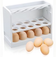 Porta Huevos Organizador de Huevo para 30 Unidades de 3 Niveles