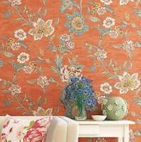 Papel pintado con diseño 20.98x5.51x1.93pulgadas Anaranjado