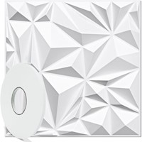 Paneles de pared 3D de diamante STICKGOO color blanco mate