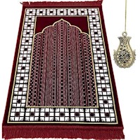 Alfombra de oración turca de terciopelo
