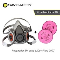 Kit Respirador 3M 6000 + Filtro 3M 2097
