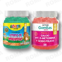 PACK 2 CITRATO DE MAGNESIO NIÑOS + CALCIO SOTTCORLABS