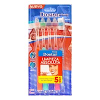 Cepillo Dental Family Doctor Limpieza Absoluta - Pack 5 Un