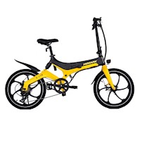Bicicleta Eléctrica Monark E-Lite Aro 20" Negro Amarillo