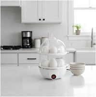 Hervidor Eléctrico de Huevos al Vapor 2 Niveles Para 14 Huevos
