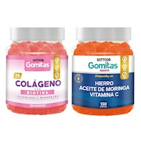 Pack Colágeno 100g + Hierro 100g para Adultos Gomitas Sottcor