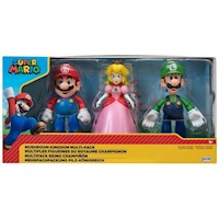 Super Mario Multipack Reino Champiñon Mario Peach y Luigi