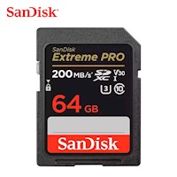 Memoria SD SANDISK EXTREME PRO 64GB de 200mb/s