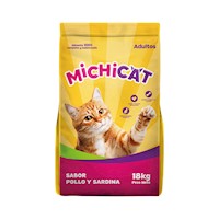 Comida para Gatos MICHICAT Adulto Sabor a Pollo y Sardina Saco 18K