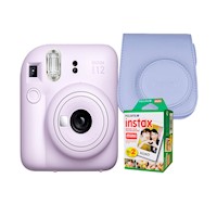 Camara Fujifilm Instax Mini 12 Lila+Estu Lila+Pack Pelix20