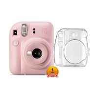 Camara Fujifilm Instax Mini 12 Rosa + Estuche Transparente