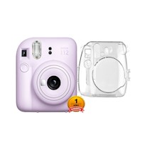 Camara Fujifilm Instax Mini 12 Lila +Estuche Transparente