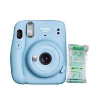 Camara Fujifilm Mini 11 Instax Celeste + Pelicula x 10