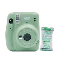 Camara Fujifilm Mini 11 Instax  Verde Pastel +Pelicula x 10