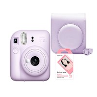 Camara Fujifilm Instax Mini 12 Lila +Estuche 12 +Pelicula Lemonade