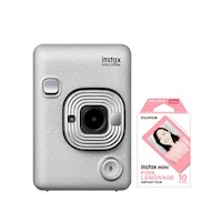 Camara Fujifilm Instax Mini LiPlay Elegant Blanco +Pelicula Lemon x10