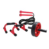 Kit Push Up Rueda Abdominal Lazo Para Saltar K6 Ejercicio