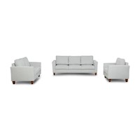 Juego de Sala 3 2 1 Modelo Bangkok plateado