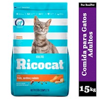 Comida para Gato Adulto Ricocat Pollo Sardina y Salmón 15 kg