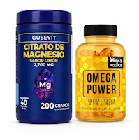 Pack Citrato de Magnesio 200 g + Omega Power 60 Caps