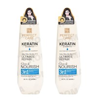 PACK 2 SHAMPOO KERATINA 3 EN 1 800ML PERFECT CARE