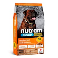 Comida Perro Raza Adulto Grande Nutram S8 Pollo Avena 11.4kg