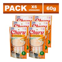 Churu Six Pack cremoso para gatos con sabor pollo 60g