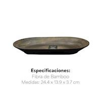 Fuente Ovalada Bamboo 9.5" Accesorio para Parrillas Wayu