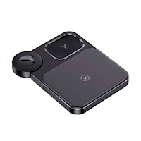 Cargador Inalámbrico 3en1 para Celular, Earpods y Smartwatch 15W Negro