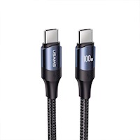 Cable U71 Type-C a Type-C 100W PD 1.2m Negro