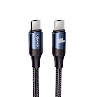 Cable U71 Type-C a Type-C 100W PD 2m Negro