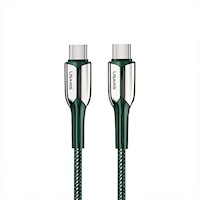 Cable Tejido Type-C a Type-C 100W PD 1.2m Verde