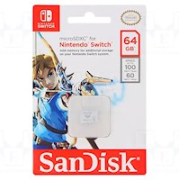 Sandisk Memoria Micro SDXC UHS 64GB Para Nintendo Switch