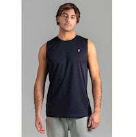 Polo Deportivo Sin Mangas para Hombre Black