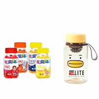 COMBO GOMITA ELITE-ELITE ZINC+ELITE OMEGA+ELITE HIERRO+ELITE GOODNIGHT+TOMATODO