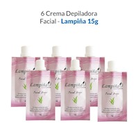 6 Crema Depiladora Facial - Lampiña 15g