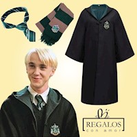Traje Harry Potter Slytherin Capa + Bufanda + Corbata