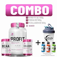 MSLAVA FIT - PROFIT 2.4 LB VAINILLA+BCAA 500G CITRUS+ COLLAGEN 500G FRUIT+SHAKER