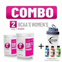 COMBO ADN WOMEN'S - 2 BCAA'S WOMEN'S 500 GR. BLUEBERRY + SHAKER